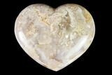 Polished Flower Heart - Madagascar #121769-1